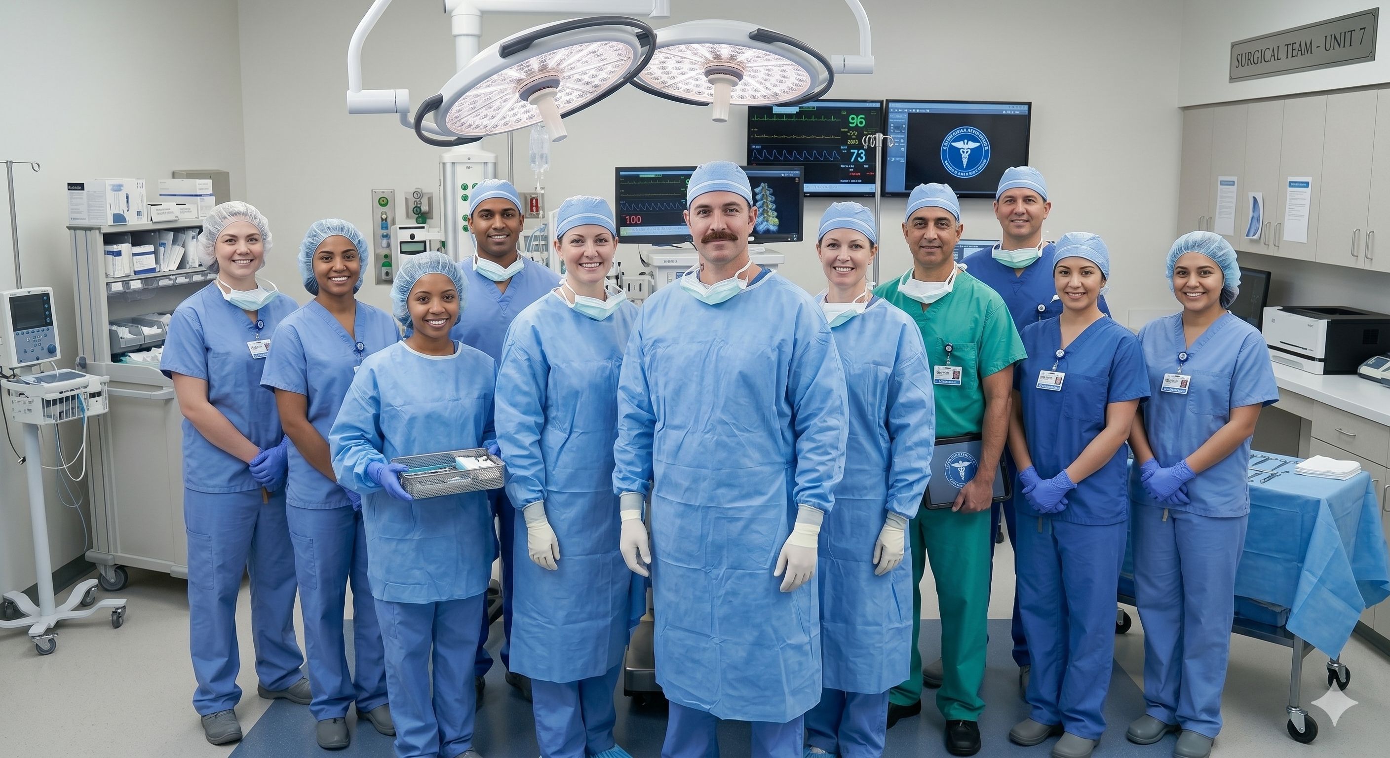 Spine surgical team